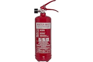 ULTRAFIRE FIRE SAFETY UltraFire 1.4L Water Mist Fire Extinguisher | For Home, Kitchen, Caravans, Offices etc