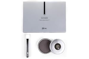 Kmax Scalp Shader - Fondotinta per capelli coprente effetto volumizzante con applicatore, Polvere per capelli waterproof a lunga tenuta, mascara per capelli confezione da 35 gr - Castano scuro