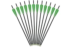 AMEYXGS 6pcs Flechas de Ballesta Pernos de Ballesta Flecha de Carbono 16" 17" 18" 20" 22" para la Caza de Ballesta o la Práctica de Tiro con Arco