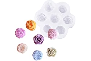 YRIHJIXQ Stampi per candele Stampo in silicone per fiori stampo per cioccolato fondente rosa fiori