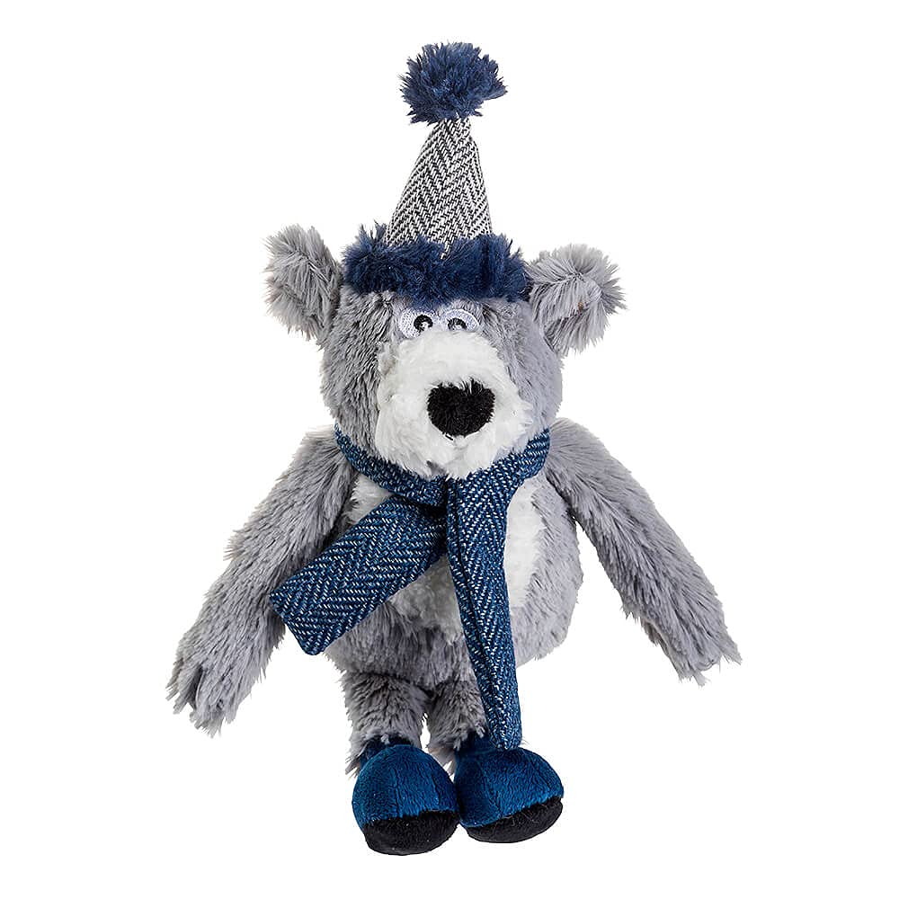 House of Paws Christmas Winter Teal Polar Bear Dog Toy