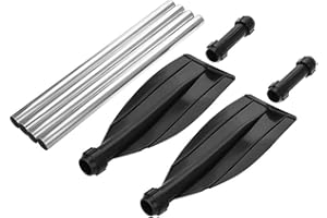 ‎WAKECTS Wakects Kajakpaddel,2Pcs Aluminiumlegierungs abnehmbare Kombination leichte gerippte Blatt Kajak Paddel Boots Ruder Universal Bootzubehör Kayak-Paddel Set 126 cm