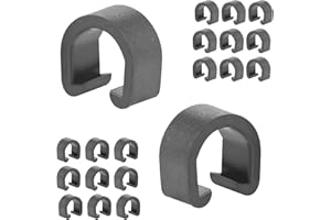Qrity 40 Piezas Hebillas para Cables de Bicicleta, Clip de Sujeción Del Cable de Freno, Clips en C para Bicicleta de Montaña de Carretera MTB