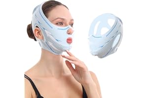 Mascarilla reutilizable GGUFAY V-Line, correa reutilizable para la barbilla, mascarilla facial V-Line, vendaje de estiramiento facial, diseñada para uso diario