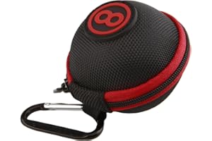 Sinsilvie Clip-on Billiard Cue Ball Case.Red Cue Ball Bag for Snooker Balls, Training Balls and Pool Balls.2.24in or less Billiard Ball Carrying Case