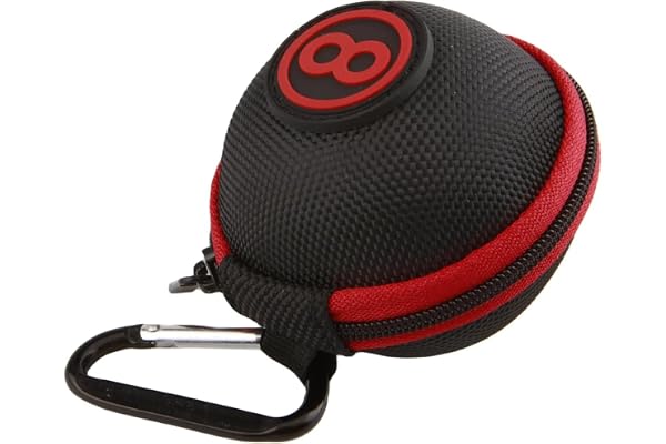 Sinsilvie Clip-on biljard kö bollfodral. Röd köboll väska för snookerbollar, träningsbollar och poolbollar. 5,7 cm eller mindre biljardboll bärväska
