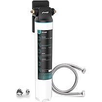 Frizzlife SW20 waterfiltersysteem voor onder de gootsteen, NSF/ANSI 53&42 gecertificeerd, 0,5 micron vermindert 99,99% lood, chloor, slechte smaak en geur, waterfilter met directe aansluiting