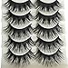 Bluelans® 5 Pairs Natural Long Fake Eye Lashes Thick False Eyelashes Black Makeup Tool