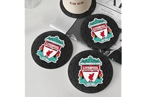 HNNGDL for Liverpool F.C Fans Car Cup Holder Coasters,Football Stuffs Car Coasters for Car Cup Holder,Liverpool Car Cup Holder Insert,Silicone Non-Slip Car Cup Mat,2.75''
