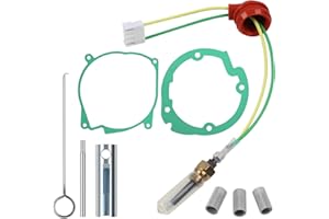 MaxEarn 9Pcs 12V 5KW Auxiliary Heater Ceramic Glow Plug Set, Air Diesel Parking Heater Repair Kit with Pin Glow Plugs + 2 Gaskets + 3 Filters, for Webasto Eberspacher Car Truck Boat Heater