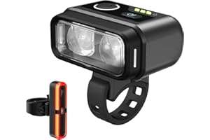 Linunity 1800lux Super Bright Led Bike Light, 4000 Mah Rechargeable Battery, Usb Rechargeable Ipx5 Waterproof For Adult Road, Mtb Off-Road Cycling (2024 Design) （EU Appearance Patents）