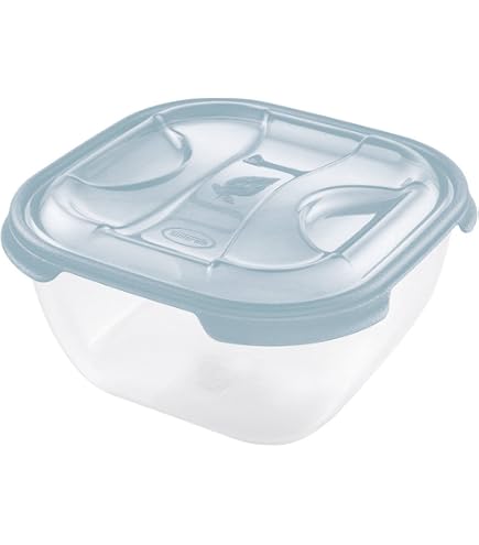 Contenedor Cuadrado De Vidrio 320ml Con Tapa