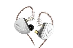 YINYOO KZ AS16 IEM Auriculares Pure 8equilibrado Armadure, músico en el oído Monitor Auriculares de Alta fidelidad HiFi Audífonos KZ(Negro sin Mic)