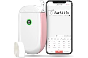 ‎MARKLIFE MARKLIFE P11 Mini Bluetooth Beschriftungsgerät,Thermo Selbstklebend Etikettiergerät,Mini labelmaker etikettendrucker Handgerät Kompatibel mit iOS und Android,Beschriftungsgerät Für Zuhause Büro