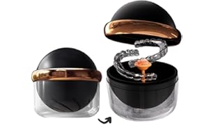 AARAINBOW Retainer Cleaner Case, Leakproof Denture Storage Pot, Denture Bath Box with Strainer Basket, Travel False Teeth Soak Container, Braces Invisalign Aligners Mouth Guard Cleaning Cup, Black