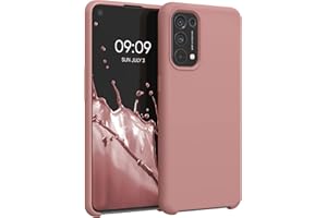 kwmobile Carcasa Compatible con OPPO Find X3 Lite Funda - Case TPU y Silicona antigolpes - Apto Carga inalámbrica - Rosa de Invierno
