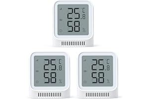 X-Sense Wi-Fi Indoor Hygrometer, Smart Hygrometer Thermometer with Remote Monitoring & App Control, SBS50 Base Station Required, Model STH0A, 3pcs