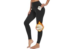 Joligiao Leggings Felpati Donna Leggings Termici Inverno Vita Alta Leggings Sportivi con Tasche Pantaloni Yoga Termici Caldi Collant Fodera in Caldo Donna Legins Invernali per Fitness Ginnastica