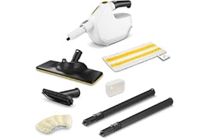 Kärcher Pulitore a Vapore SC 1 Multi & Up, Tempo di riscaldamento: 30s, Potenza di riscaldamento: 1.300 W, rimuove fino al 99,99% di germi e batteri, Potenza superficiale: 30 m², Serbatoio: 200 ml