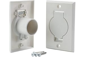 POKIN Standard Zentralvakuum-Einlassventilplatte, weiß, für Beam Central VAC, passend für runde Standardtüren, 2 Stück
