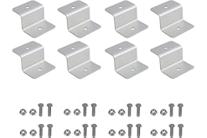 ANMAS BOX 8 Pcs Solar Panel Mounting Brackets Aluminum Solar Panel Brackets Roof Solar Panel Z Brackets with 16Pcs Screw and Nuts for RV Boat Wall Caravans Yacht Solar Panel