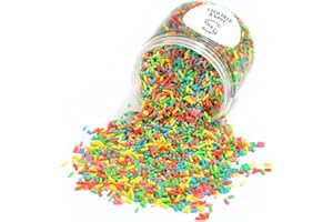 Super Streusel Backfeste Streusel Tortendeko Streusel Backfest bis 250C° | Perfekt für Kuchenmischungen | Kuchen Deko Streusel Bunt zum Mitbacken | Regenbogen Tortendeko Essbar Bunte Zuckerstreusel