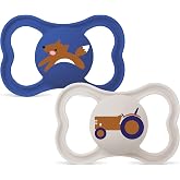 MAM Supreme Pacifier for Babies + 6 Months, Matte Blue, 2 pcs | With Ventilated Shield, Extra Thin and Flexible Soft Silicone