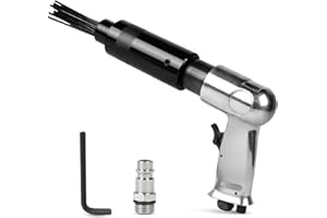 SWAWIS Nettoyeur de Rouille à Aiguilles Air Comprimé 3000 tr/min avec 19 Aiguilles Ø 3mm Outil de Dérouillage