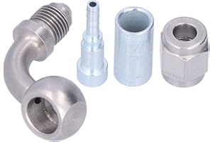 KEENSO Adattatore per Tubo dell'Olio del Freno del Motociclo, 4 Pezzi 75 Gradi M10 in Acciaio Inossidabile - Sostituzione Raccordo Banjo per Parti del Freno/Frizione/Linea