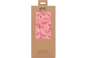 Glick 30g Shredded Light Pink Shredded Tissue Paper, Perfect for use in Gift Wrapping, Art & Crafts,30 GMS,Shredded Tissue Paper Light Pink