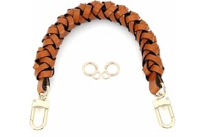 ‎SENRAL Senral Geflochtener Echtleder-Griff 38cm,Taschenhenkel für Beaubourg Hobo Top Handle Neonoe Strap Neverfull Pouch Pochette Griff