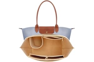 Tonsunul Taschen Organizer Shopper Beige M Handtaschen Organizer M Organizer Tote Bag Organizer Innentasche für Shopper Handbag Organizer Filz Taschenorganizer mit Mehrere Fächer Geschenke für Frauen