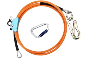 HUKOER 12mm * 3,6 millones de kits de línea tirón de acero alambre de núcleo, con una cerradura mosquetón Ajustador