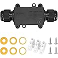 IP68 Waterproof Junction Box, 3-Way Outdoor Electrical Connectors, Cable Wire Connector PA9, External Sleeve Protection Box for 3-8mm & 9-14m Electrical Junction Boxes, with Screwdriver