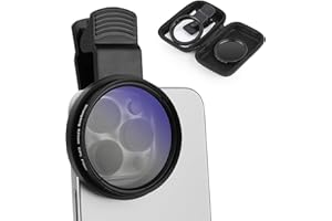 52mm Clip Filtre Universel, ELEPRUC Polarisant CPL et Clip Pince, Filtre d'objectif d'appareil, Photo de Téléphone à Clipser, Neutre Amovible Compatible avec Téléphone Smartphones