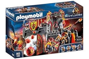 PLAYMOBIL Novelmore 70221 Festung der Burnham Raiders mit funktionierenden Kanonen und Feuerballabwurf, Mauerdurchbruch und Drachenkäfig, ab 4 Jahren
