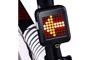 Breale MTB Bike 64 LED Smart Turn Signal Light Wireless USB Rear Light Car Sensing Bike Rear Light Safety Warning Light for Mountian Road Cycling
