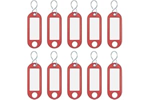 Wedo 262 103402 Key Ring Tag - Red (Pack of 10)