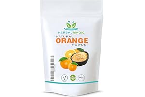 Herbal Magic's Pure & Natural Orange Powder, Juice Powder - Rich & Vibrant Smoothies, Shakes, Juices, Baking - Free from Artifical Flavour & Preservatives 100g