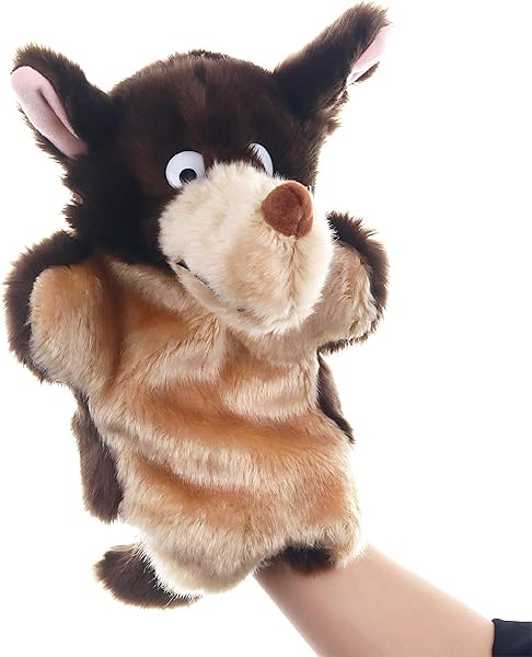 LOMTRATS Hund, Kaninchen, Elefant, Taube, Drache, Ziege, Koala, Panda, Bär, Schaf, Kuh, Handpuppen, Plüschtiere, Spielzeug für fantasievolles Rollenspiel, Geschichtenerzählen, Geschenke für Kinder - 1