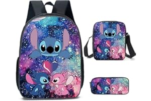 Marypaty Cartable Sac à Dos Fille Trousse à Crayons Scolaires Primaire Garçon Enfant Sac à Déjeuner Accessoire Cadeau d'anniversaire (A)