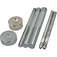 DGOL 7 pcs Metal Domed Rivet Fixing Setting Tool Spike Rivets Setter
