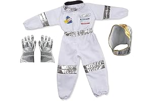 Children's Astronaut Space Costume Space Pretend Dress Up Role Play Set for Kids Cosplay Ages 4-7