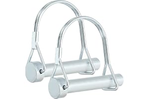 PATIKIL 2 st 10 x 55 mm Axellåsstift Trailer Koppling Rund Pto Wire Säkerhetsstift för Lastbil Trailers Gräsklippare Traktor Båtar