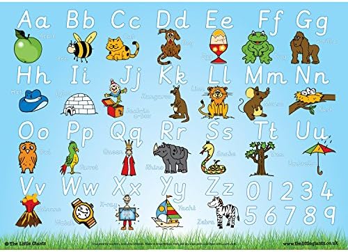 Little Giant Alphabet &amp; Numbers Phonics A3 PVC Placemat With Dry Wipe Pen