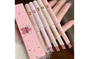 PETANSY Matte Lip Liner Bleistift Set 5 Farben Smooth Lip Liner Long-Lasting Waterproof Nude Liner Pencil zum Definieren und Füllen der Lippen
