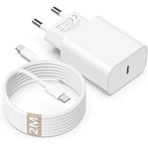 Chargeur Rapide 20W USB-C Pour IPhone 15/16/17 - Avec Câble 2 M, Blanc, Charge Rapide - 5