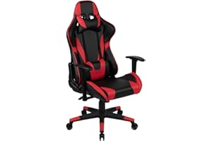 Flash Furniture X20 Gaming-Stuhl, ergonomischer Bürostuhl für PC- und Gaming-Setups, verstellbarer Gamer-Stuhl mit vollständig verstellbarer Rückenunterstützung, 117 x 74 x 130 cm