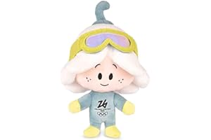 Doudou et Compagnie – Milano Cortina 2026 – Peluche Ufficiale Sport FLO (Maschera da Sci) – Morbidissima – Collezione Flo Olimpica – Mascotte Tina & Milo – Giochi Invernali – 20 cm- LI4532