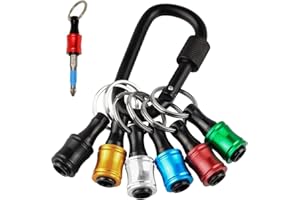 Treki 6pcs Soporte para Destornillador Hexagonal Llavero de Vástago Hexagonal 1/4 pulgadas Mango de Repuesto para Destornilladors Adaptador de Tornillo de Liberación Rápida para Puntas Destornillador